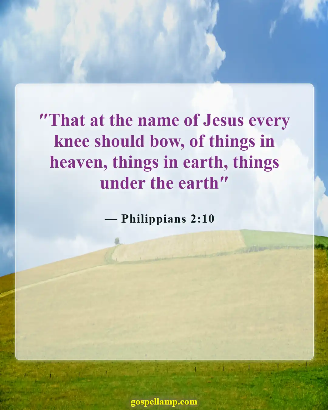 Bible Verses About Honoring God's Name (Philippians 2:10)