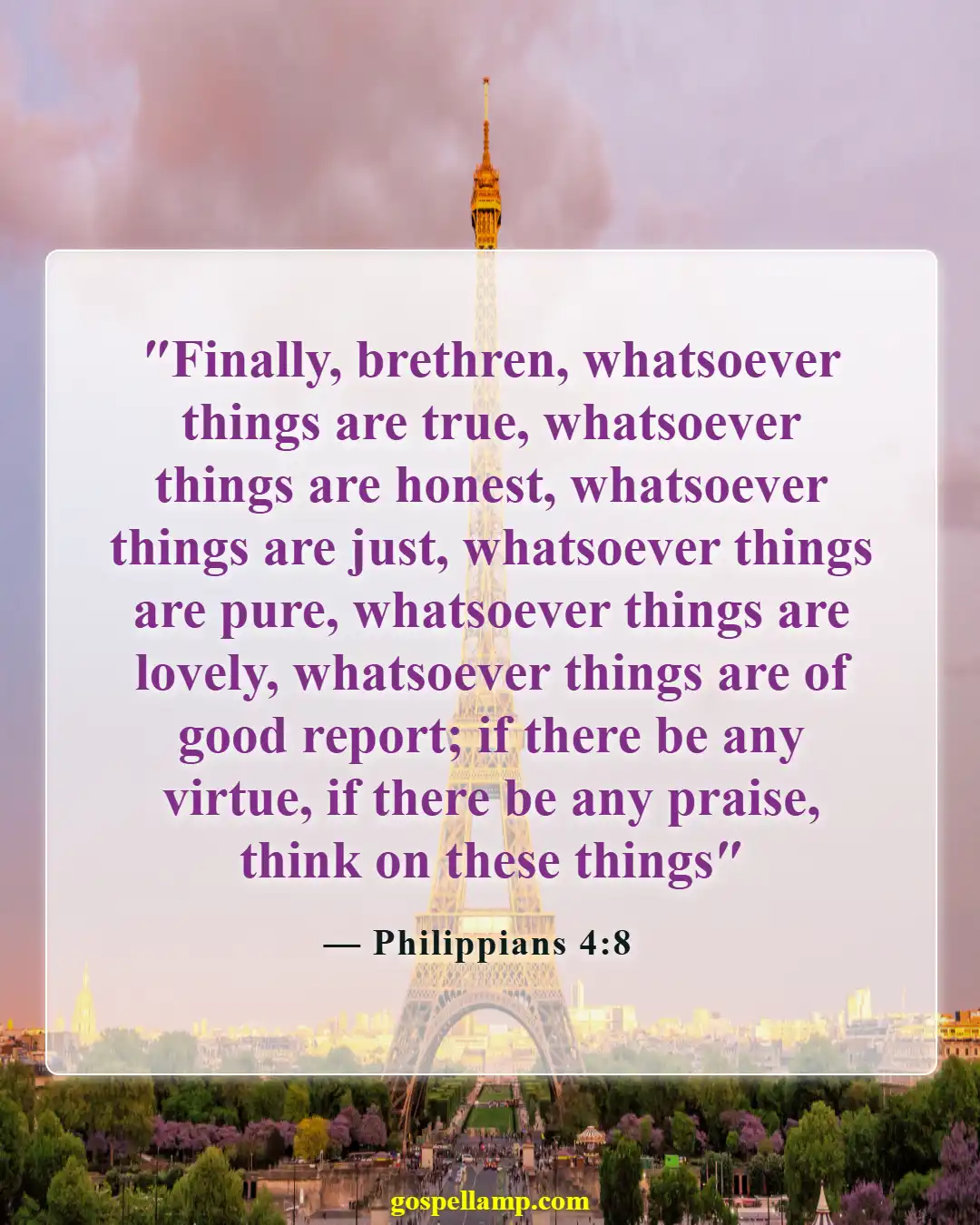 Bible Verses About A New Day (Philippians 4:8)