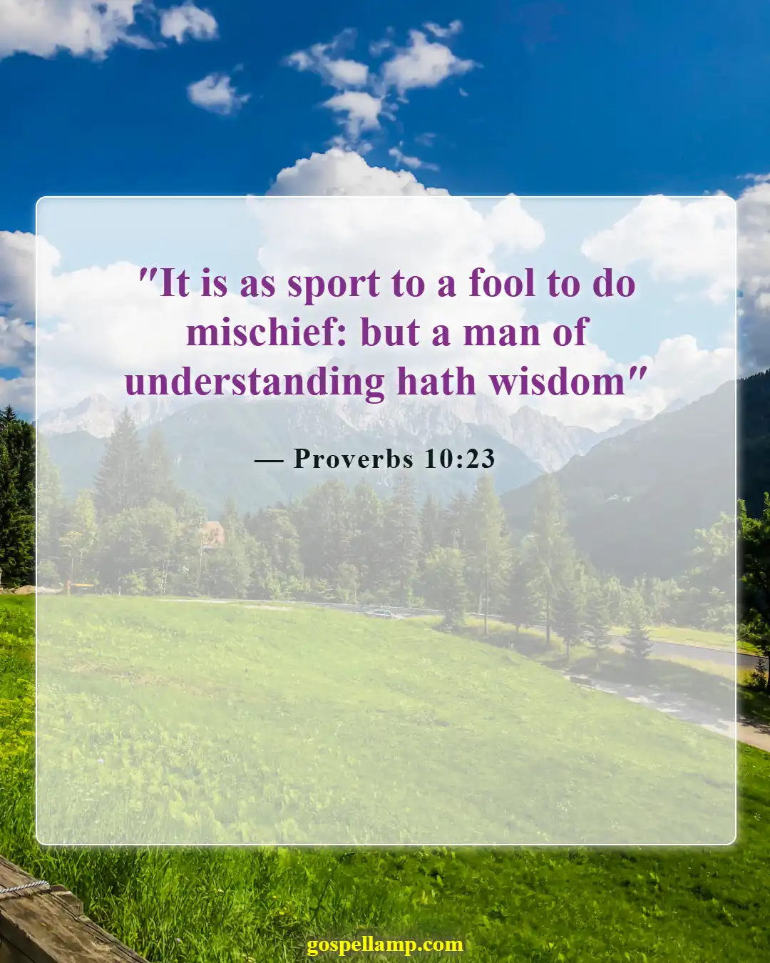 Bible Verses About Stupidity (Proverbs 10:23)