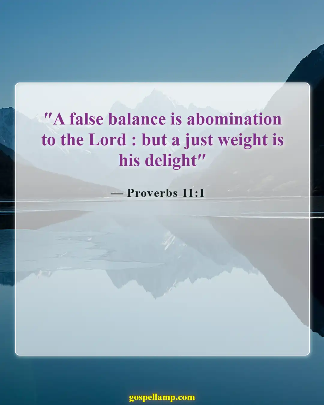 Bible Verses About Fun (Proverbs 11:1)