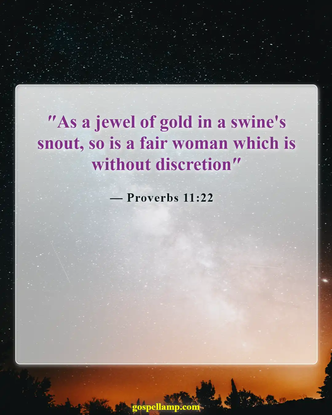 Bible Verses About Exposing Your Body (Proverbs 11:22)