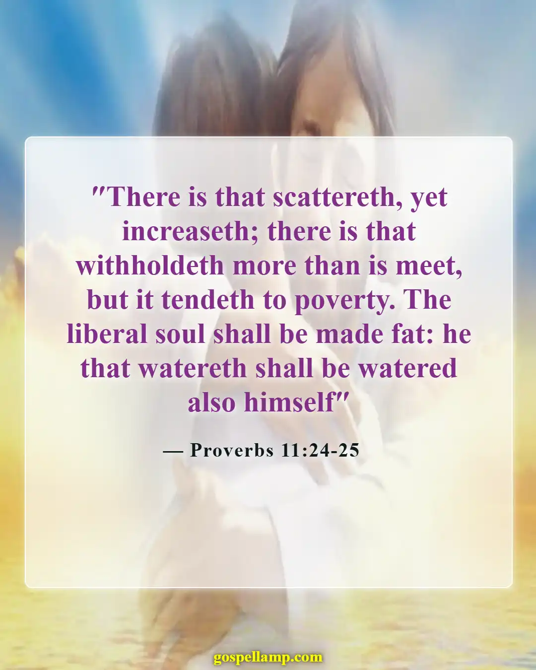 Bible Verses About Financial Problems (Proverbs 11:24-25)