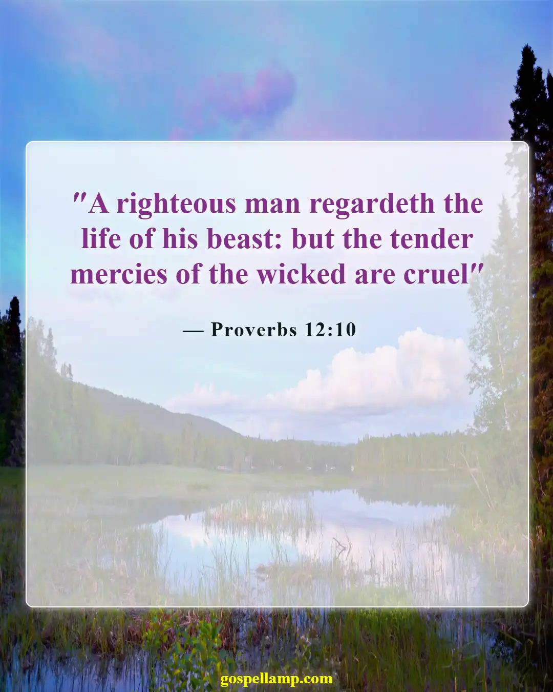 Bible Verses About Respecting God's Creation (Proverbs 12:10)