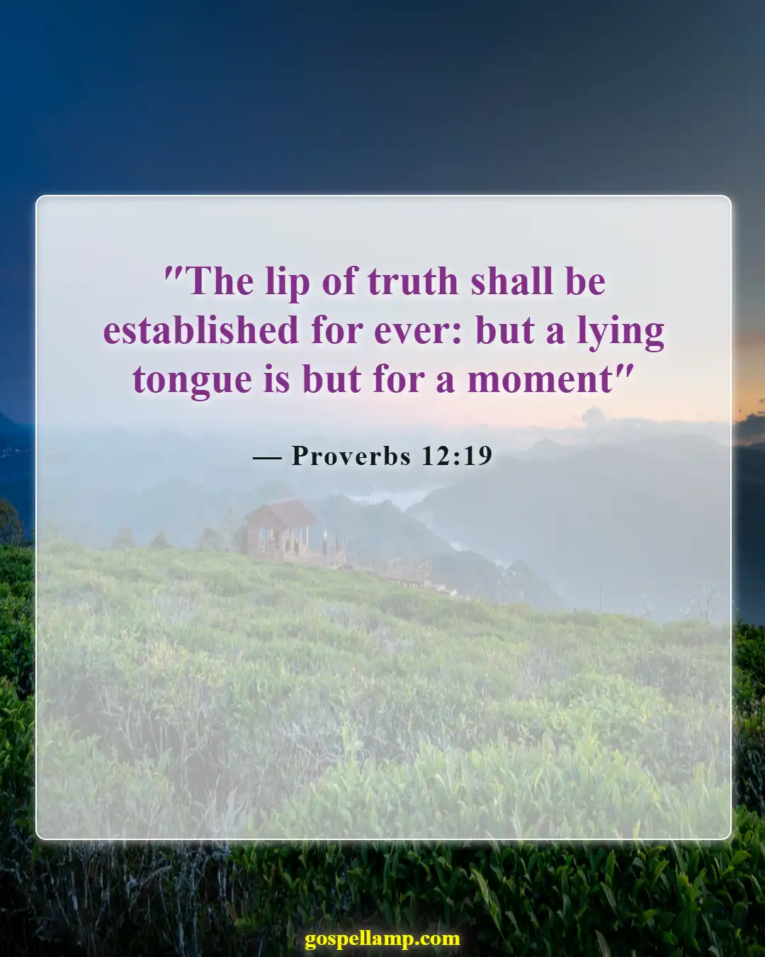 Bible Verses About Cheating And Lying (Proverbs 12:19)