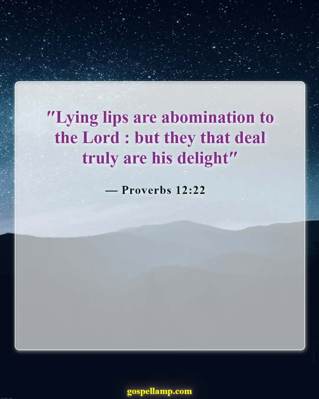 Bible Verses About Manipulation (Proverbs 12:22)