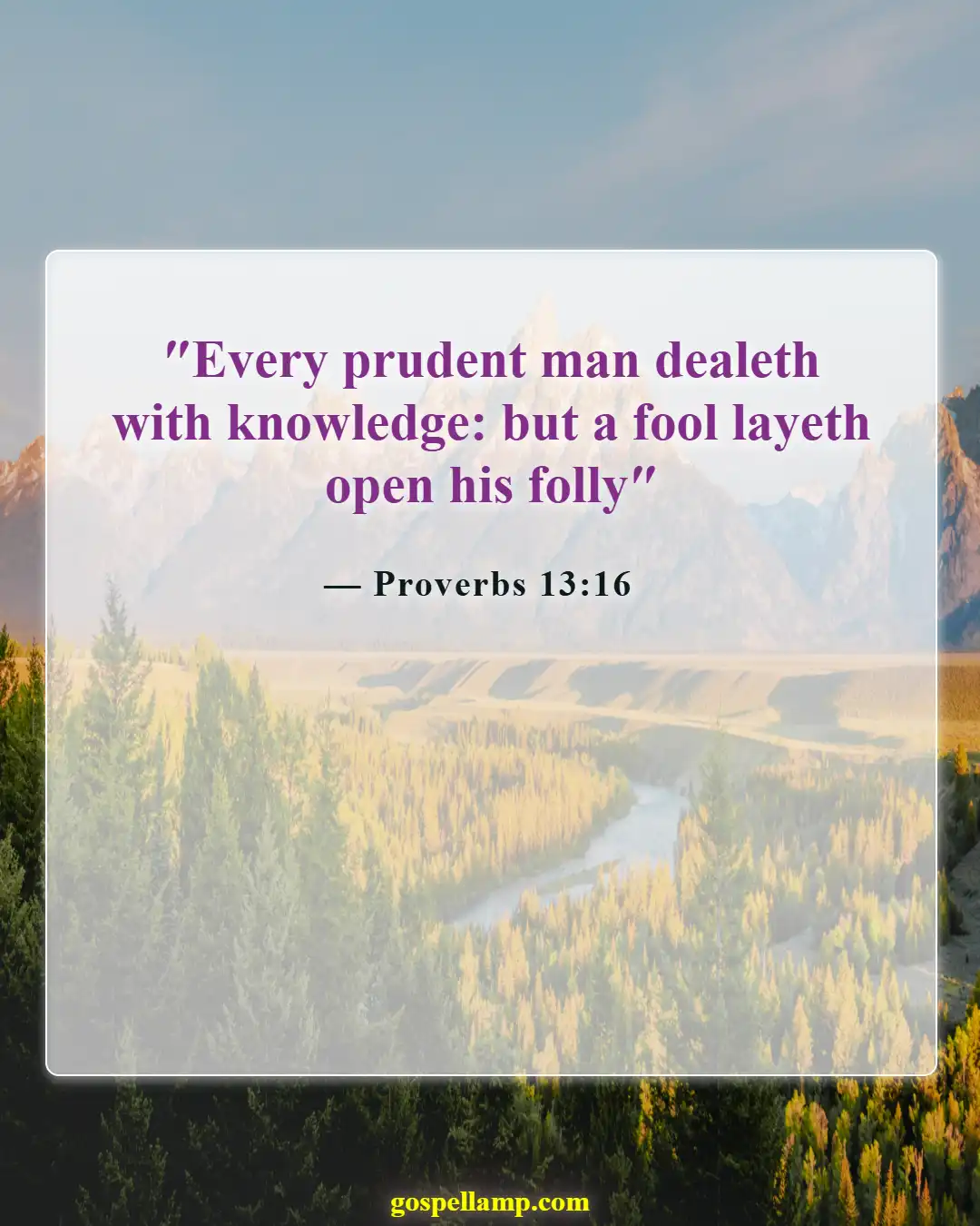 Bible Verses About Stupidity (Proverbs 13:16)