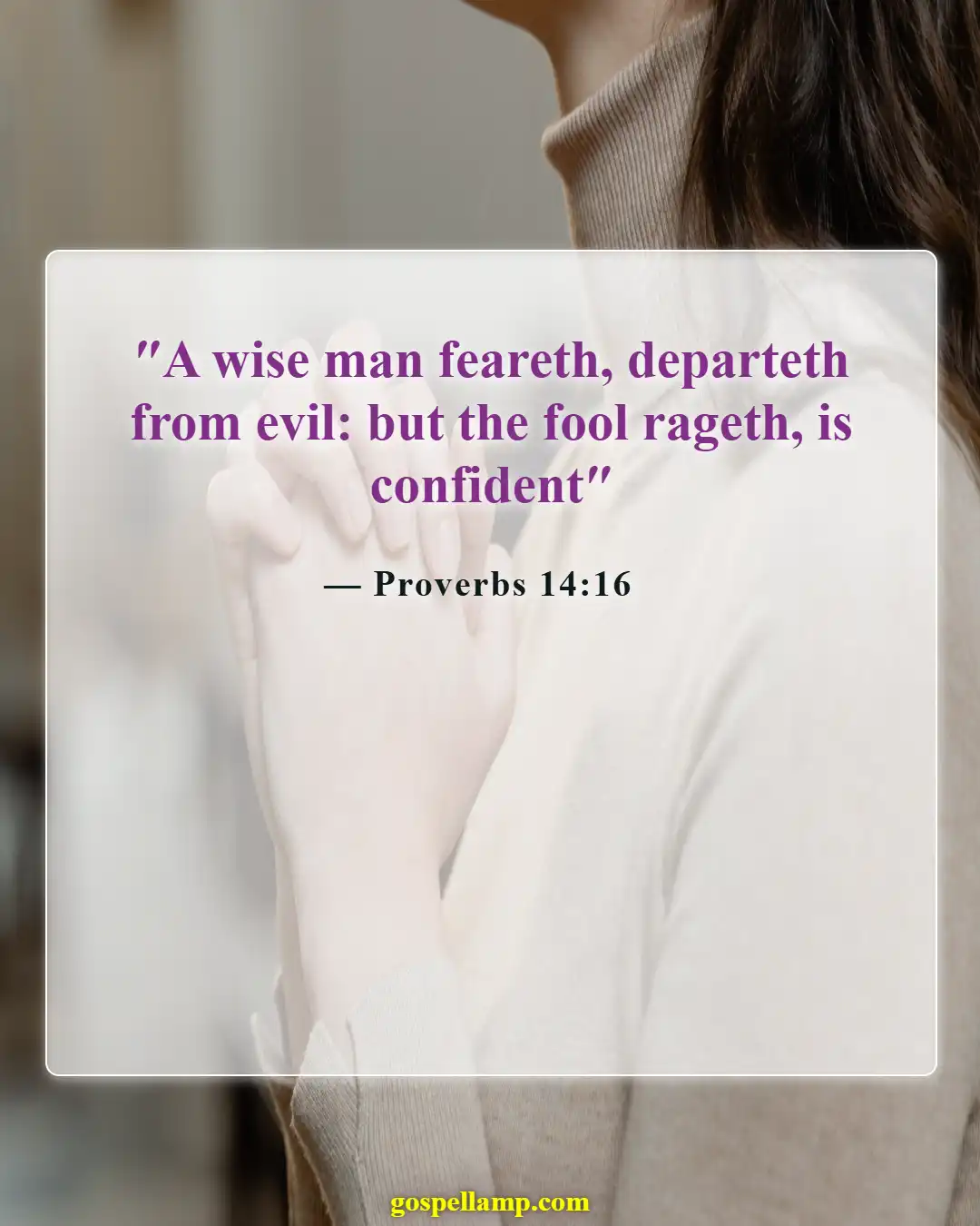 Bible Verses About Stupidity (Proverbs 14:16)