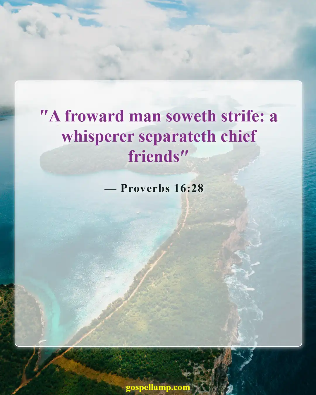 Bible Verses About Social Media (Proverbs 16:28)