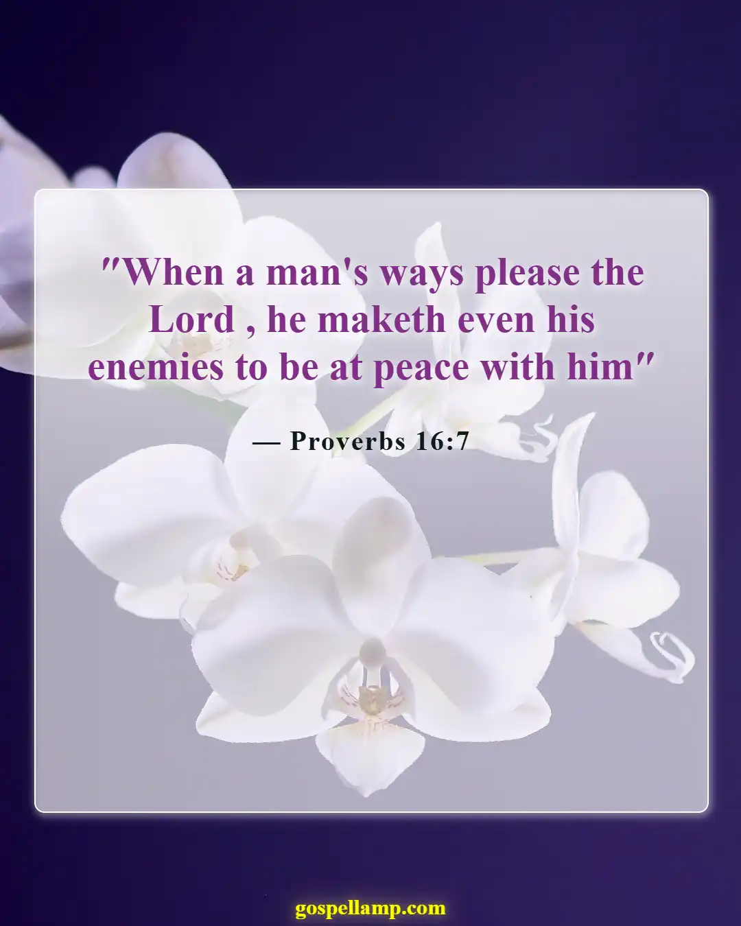 Bible Verses About Enemies Defeated (Proverbs 16:7)