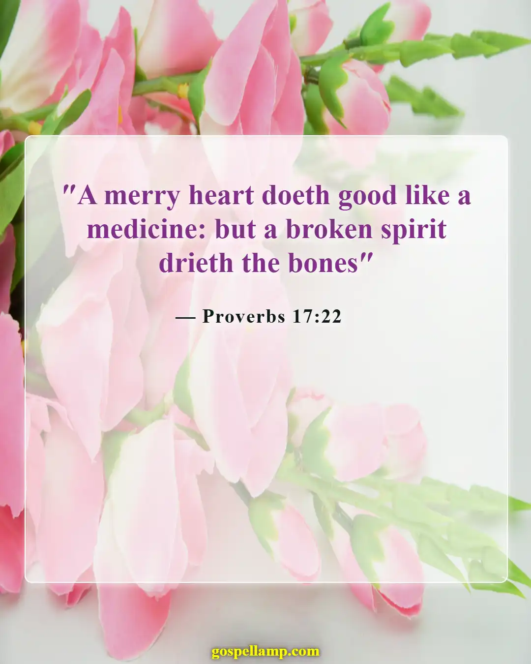 Bible Verses About Life Struggles (Proverbs 17:22)