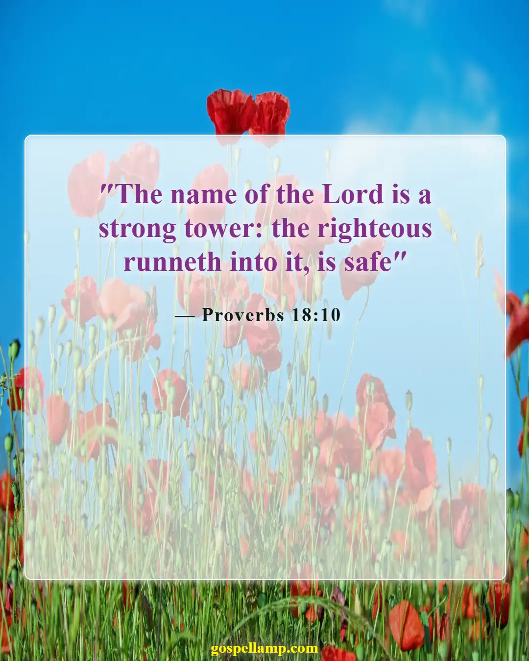 Proverbs 18:10 :- Strong tower refuge against evil spirits