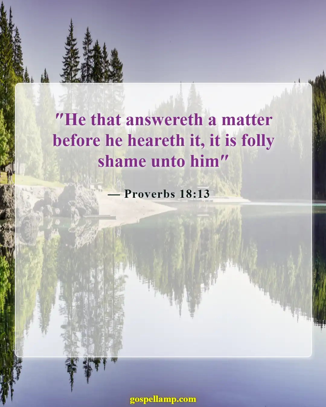 Bible Verses About Listening To Others (Proverbs 18:13)