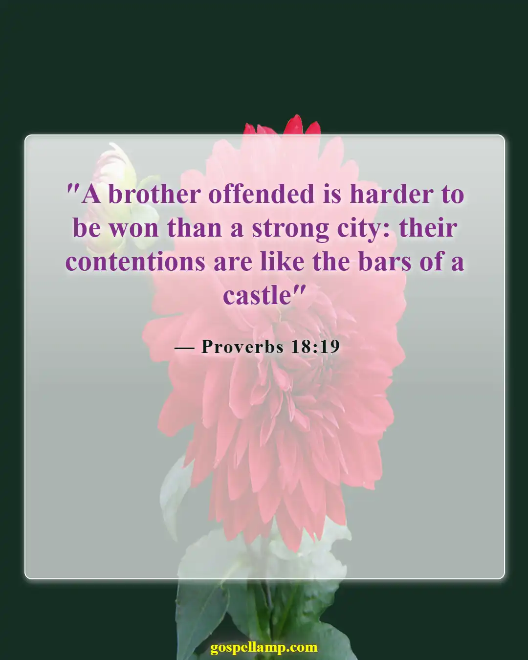 Bible Verses About Family Conflict (Proverbs 18:19)