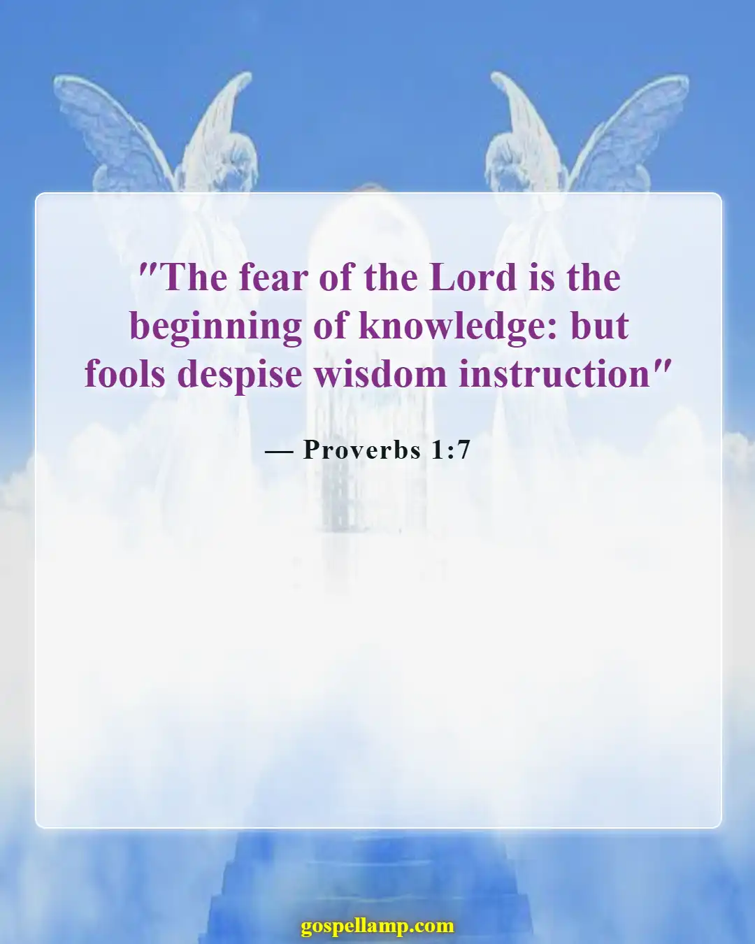Bible Verses About Disrespecting God (Proverbs 1:7)