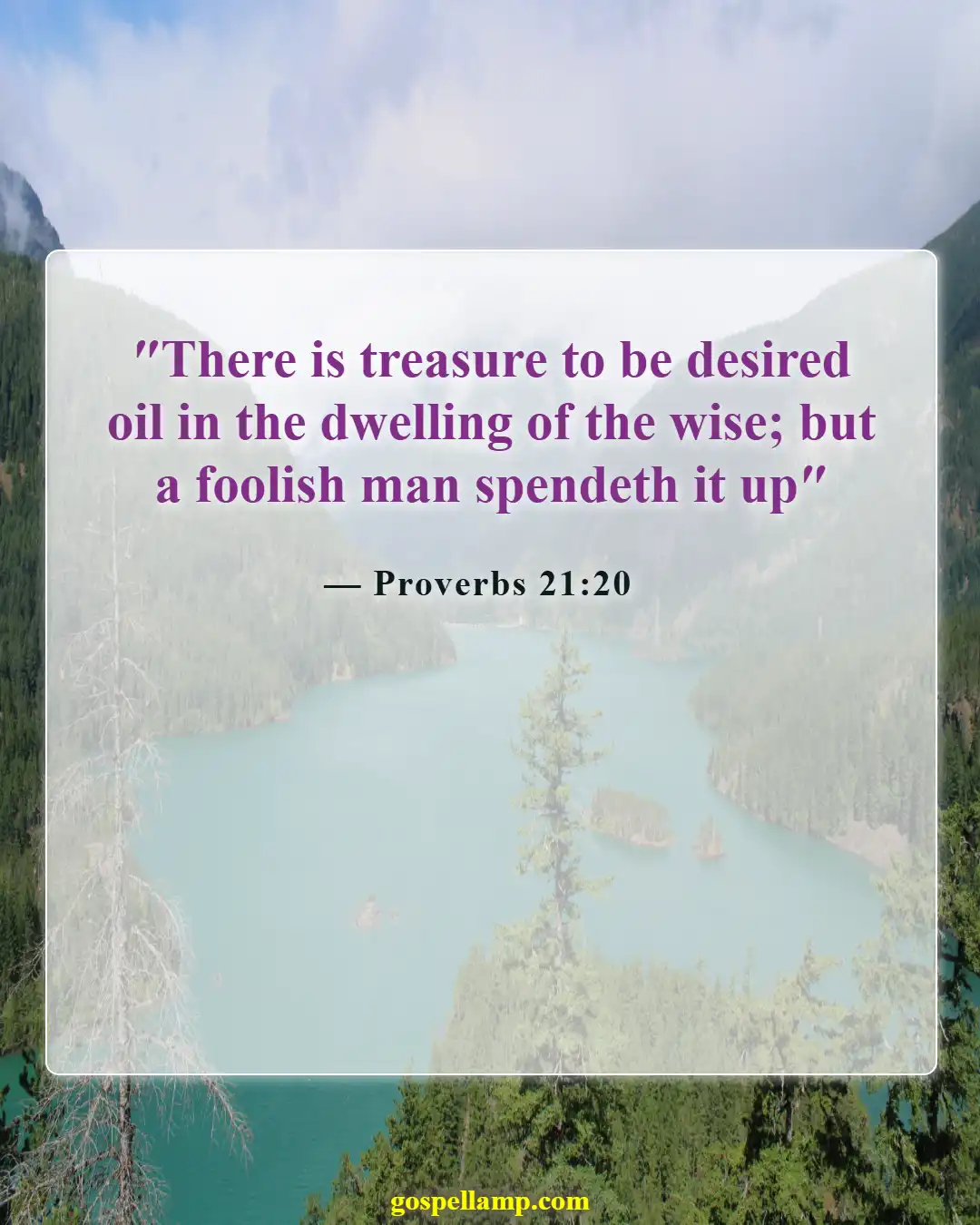 Bible Verses About Financial Problems (Proverbs 21:20)
