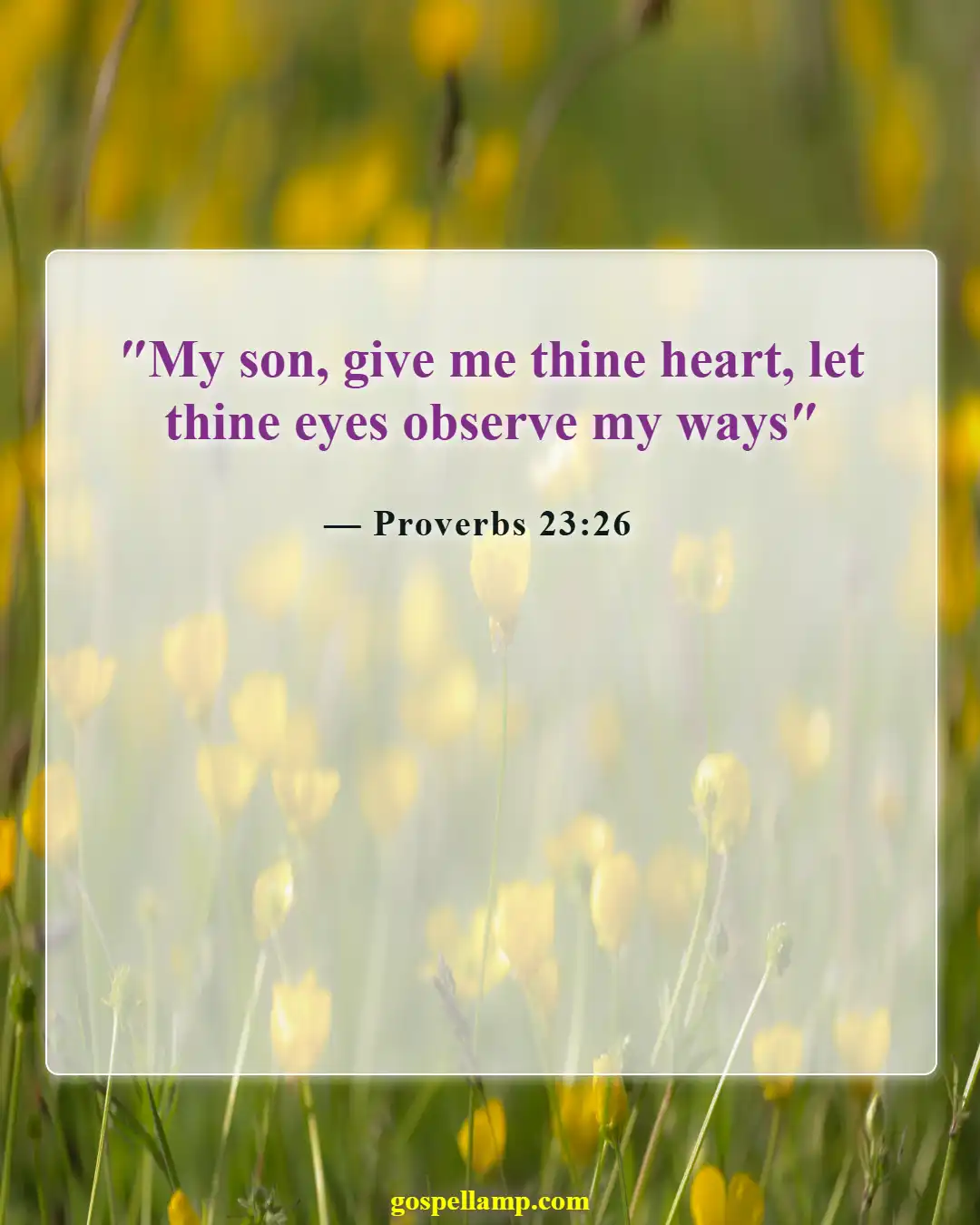 Bible Verses About Putting God First In Your Life (Proverbs 23:26)