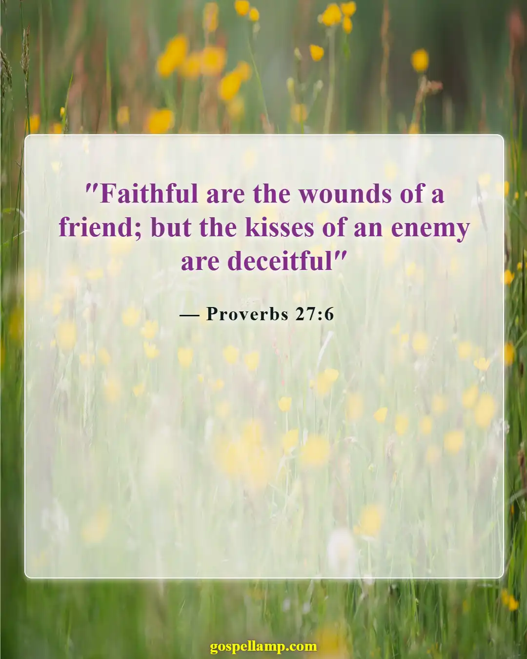 Bible Verses About Letting Go Of Bad Relationships (Proverbs 27:6)