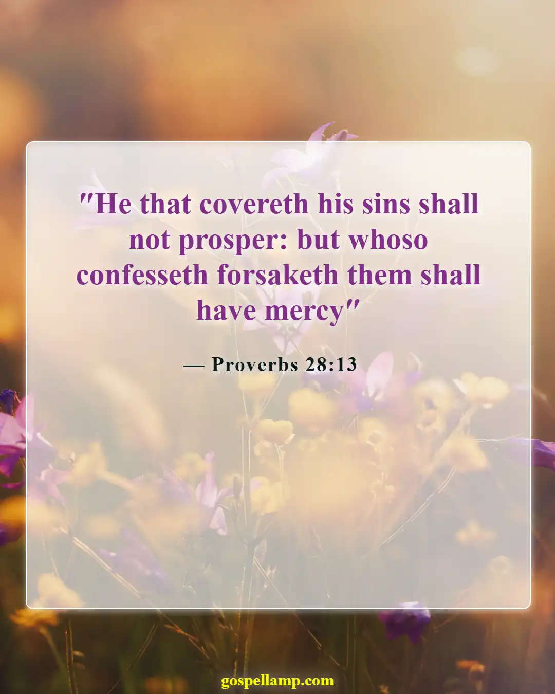 Bible Verses About God Forgiving Adultery (Proverbs 28:13)