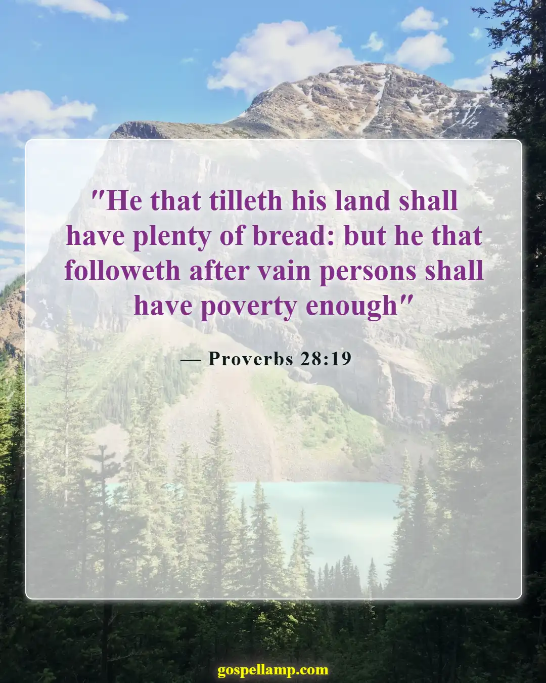 Bible Verses About Farming (Proverbs 28:19)