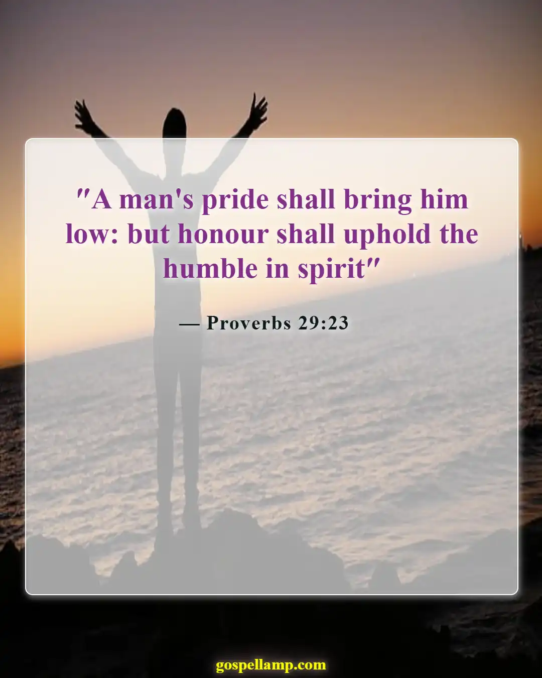 Bible Verses About Satan's Pride (Proverbs 29:23)