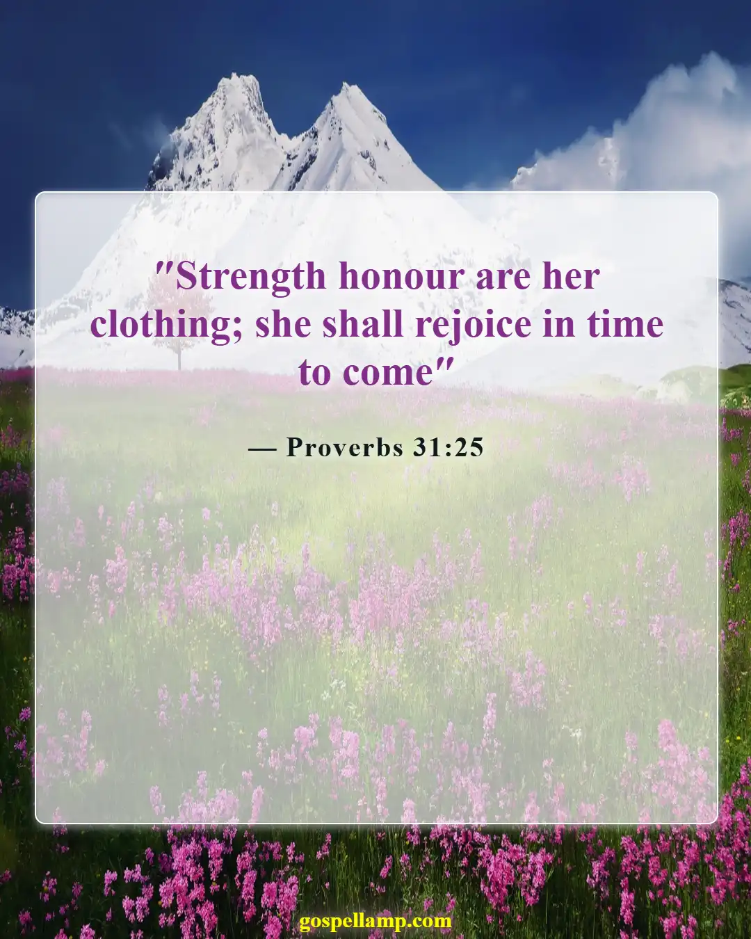 Bible Verses About Value Of A Woman (Proverbs 31:25)