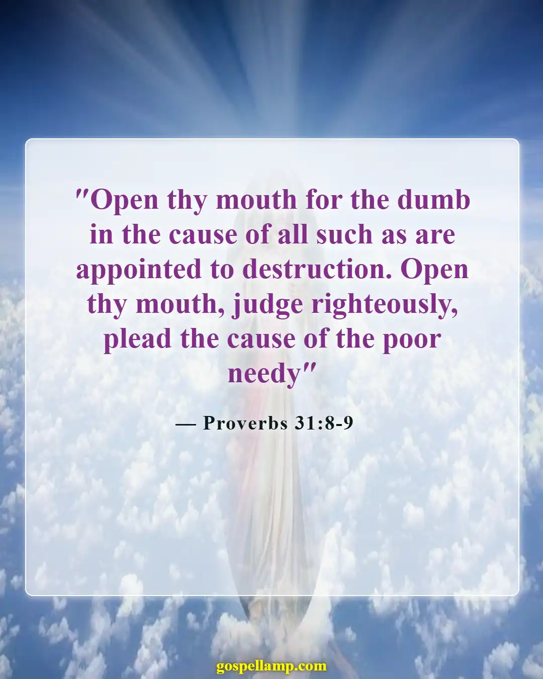 Bible Verses About Fighting Back (Proverbs 31:8-9)