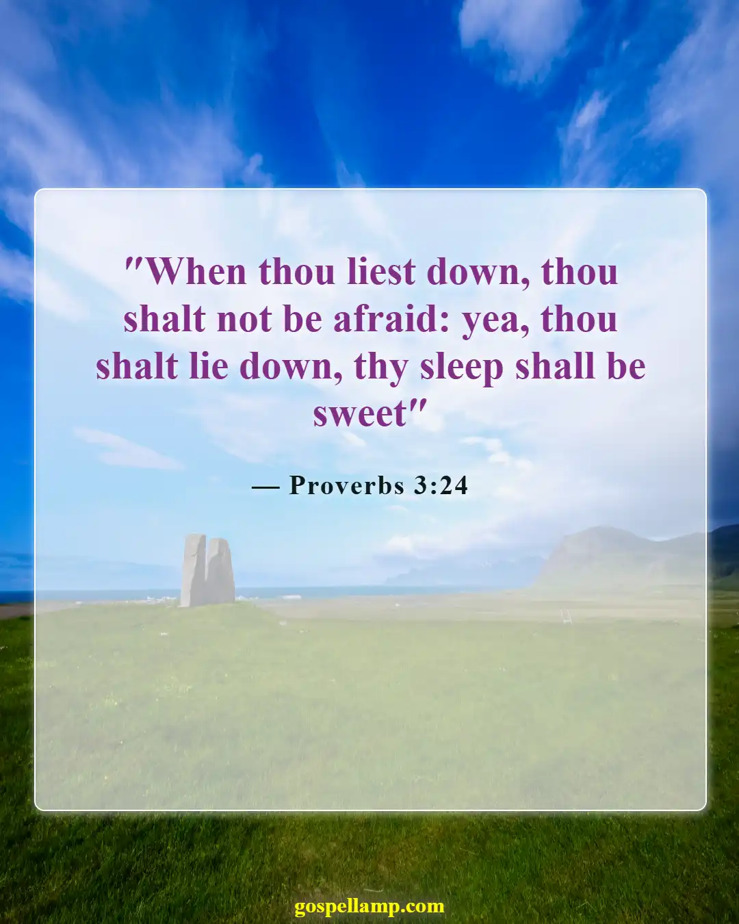 Proverbs 3:24 :- Peaceful sleep through divine protection assured