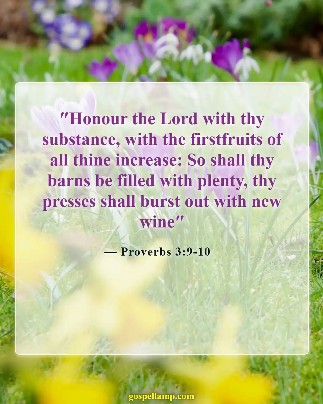 Bible Verses About Financial Problems (Proverbs 3:9-10)