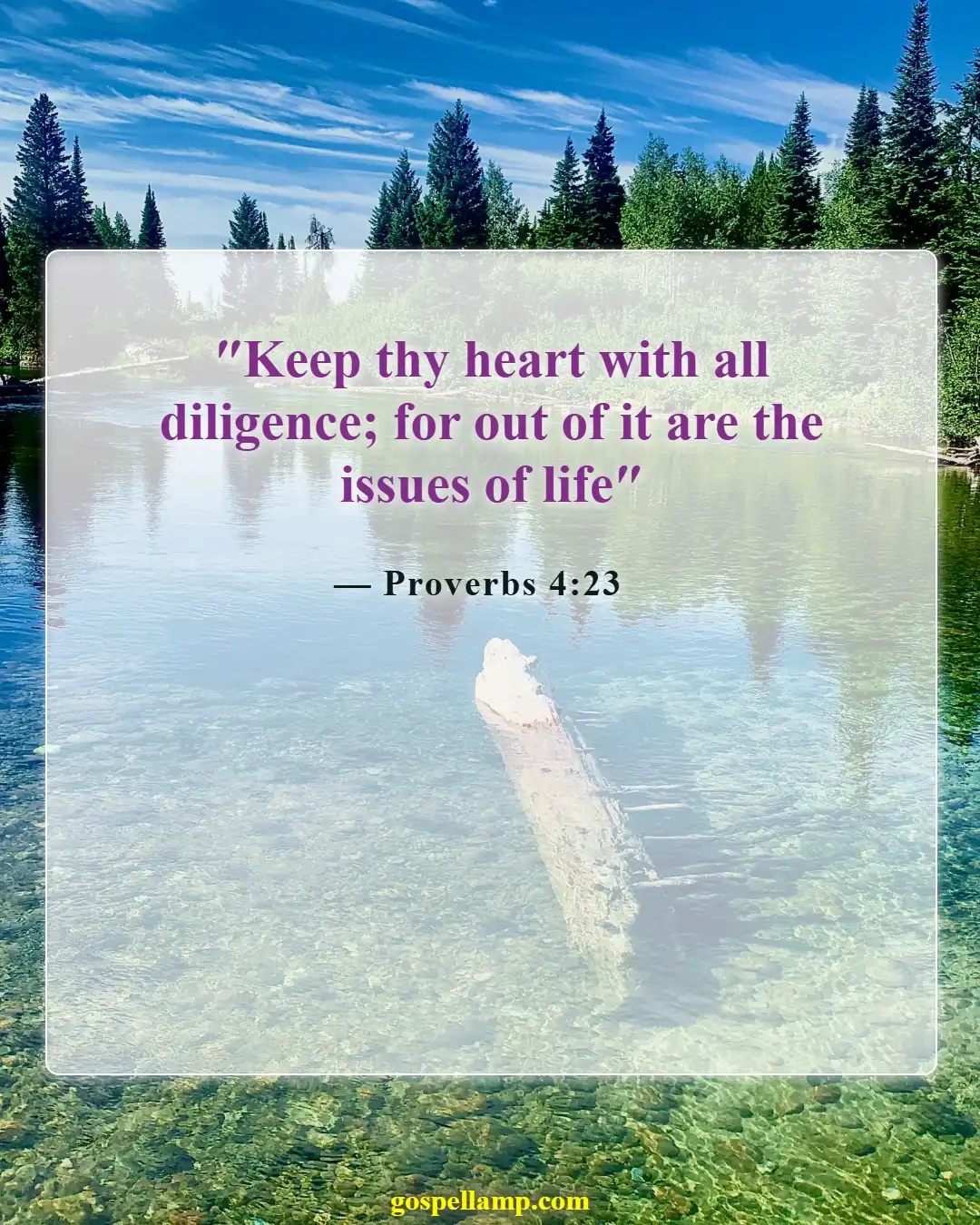 Proverbs 4:23 :- Guard your heart in relationships wisely