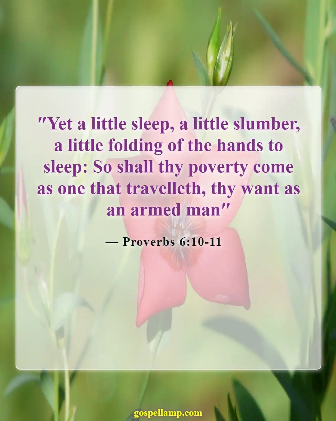 Bible Verses About Success And Hard Work (Proverbs 6:10-11)