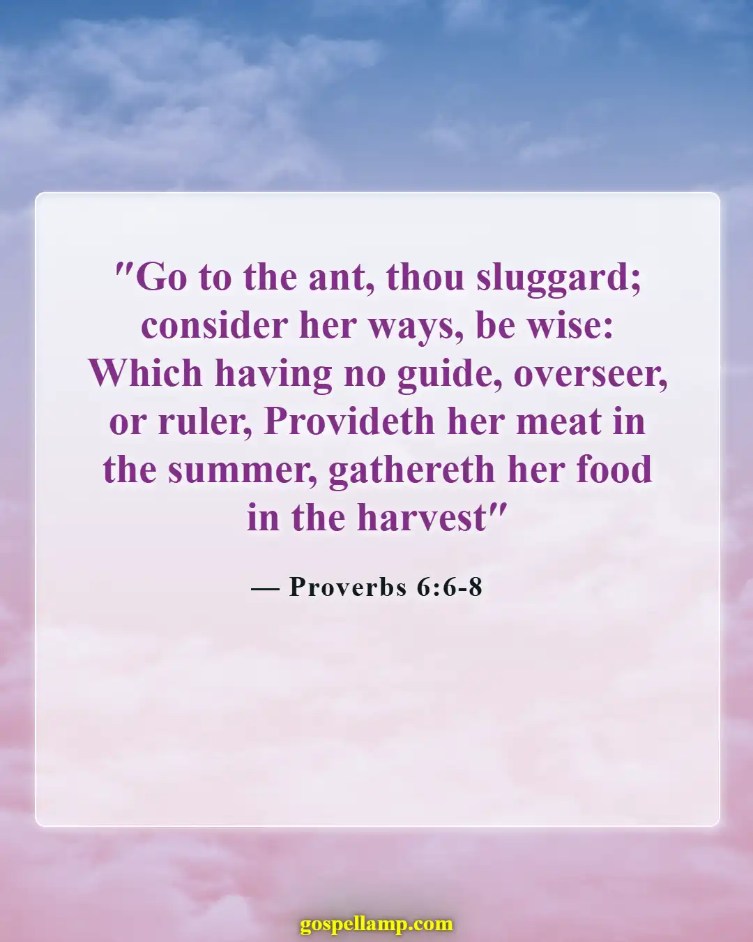 Bible Verses About Social Media (Proverbs 6:6-8)