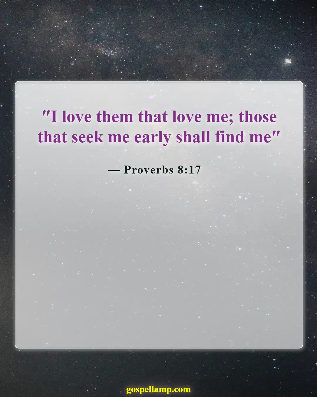 Proverbs 8:17 :- Seeking wisdom with morning devotion and prayer