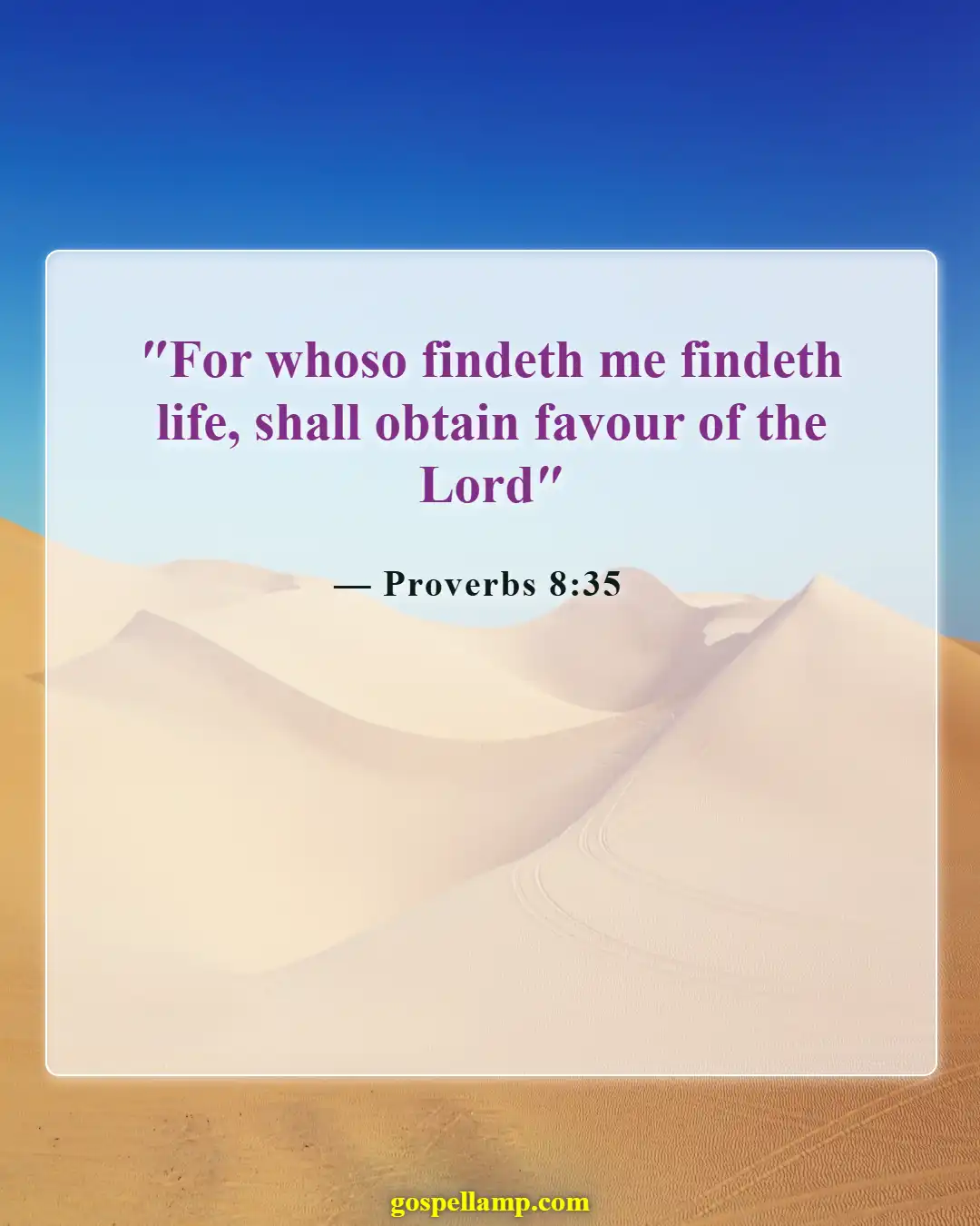 Bible Verses About Good Fortune (Proverbs 8:35)