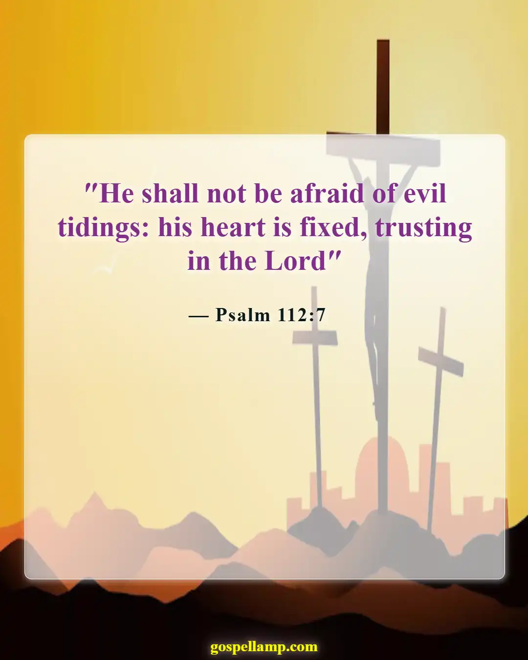 Psalm 112:7 :- Trusting God without fear of bad news