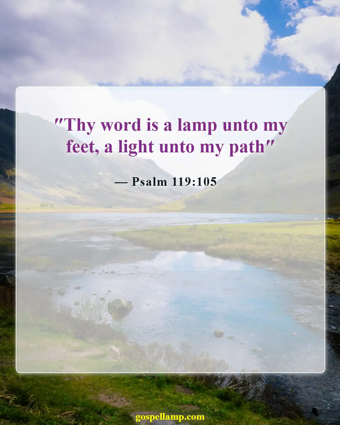 Psalm 119:105 :- Guidance through God's commandments and word