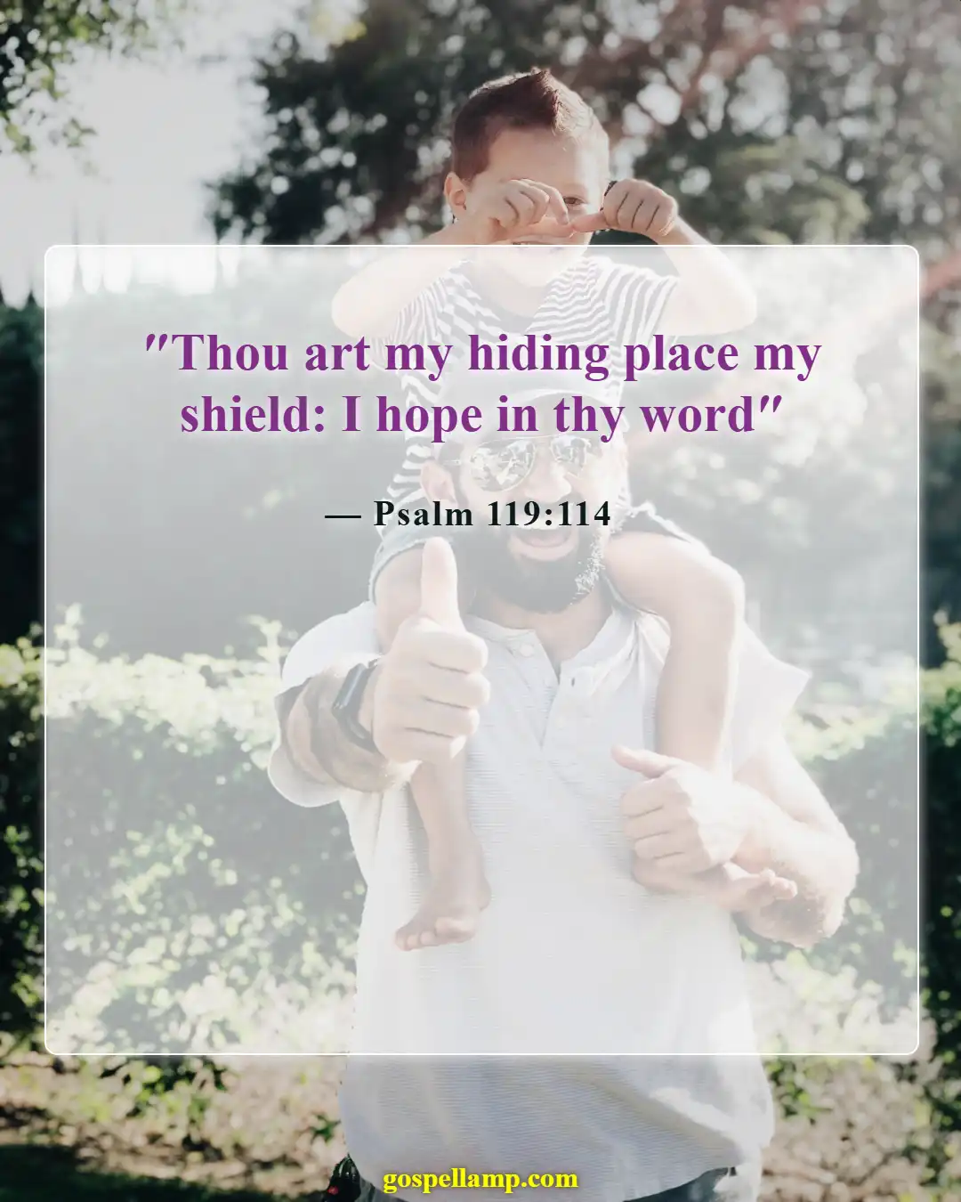 Psalm 119:114 :- God is my refuge and hope always