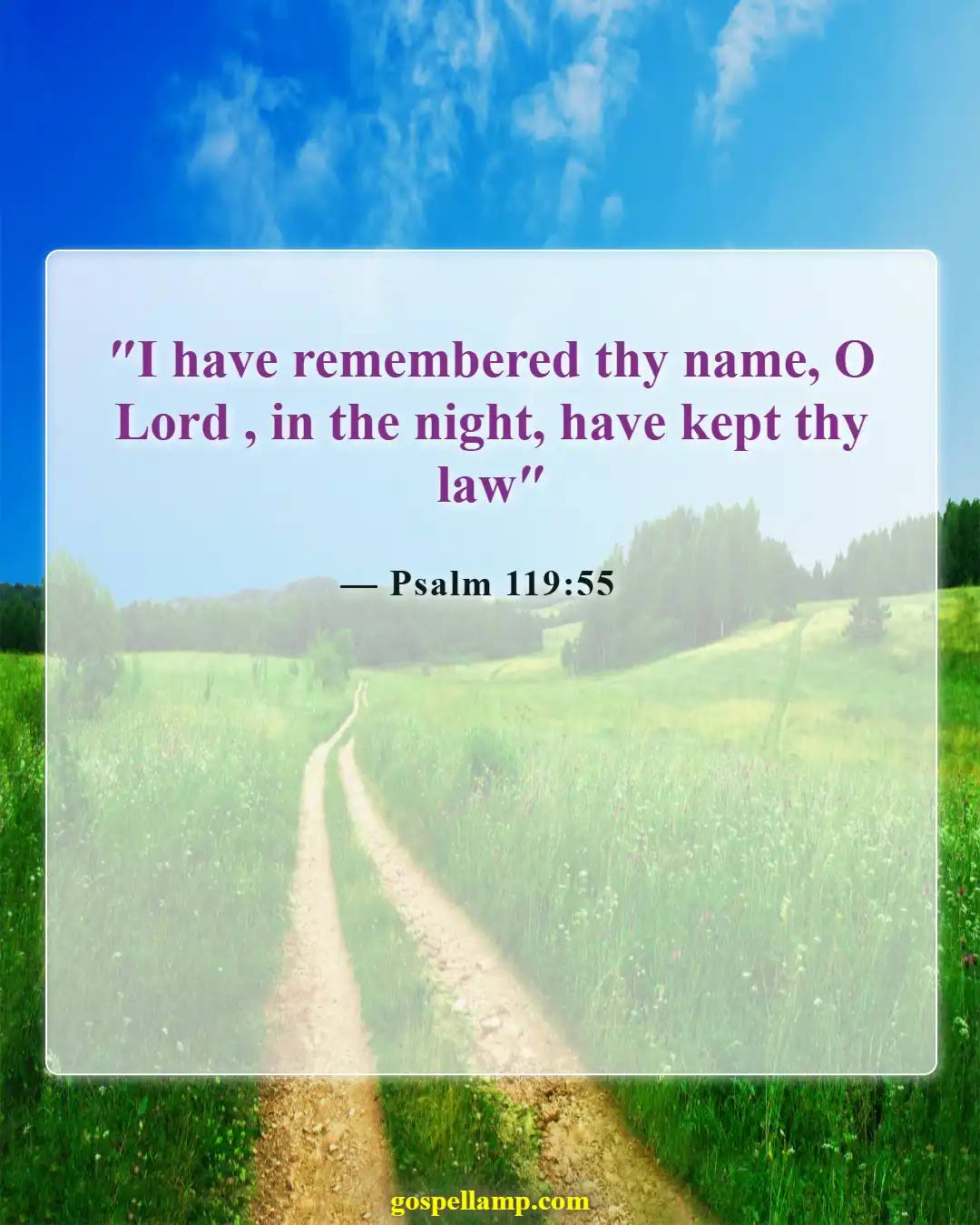 Psalm 119:55 :- Remembering God in the night watches