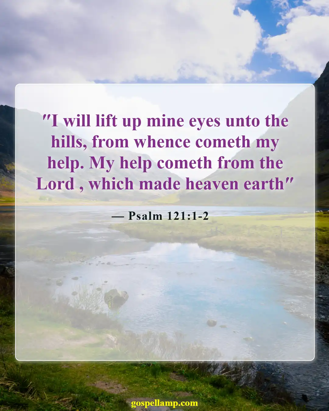 Psalm 121:1-2 :- Looking to God for help and strength
