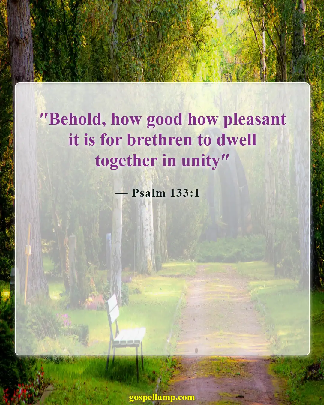 Bible Verses About Family Conflict (Psalm 133:1)