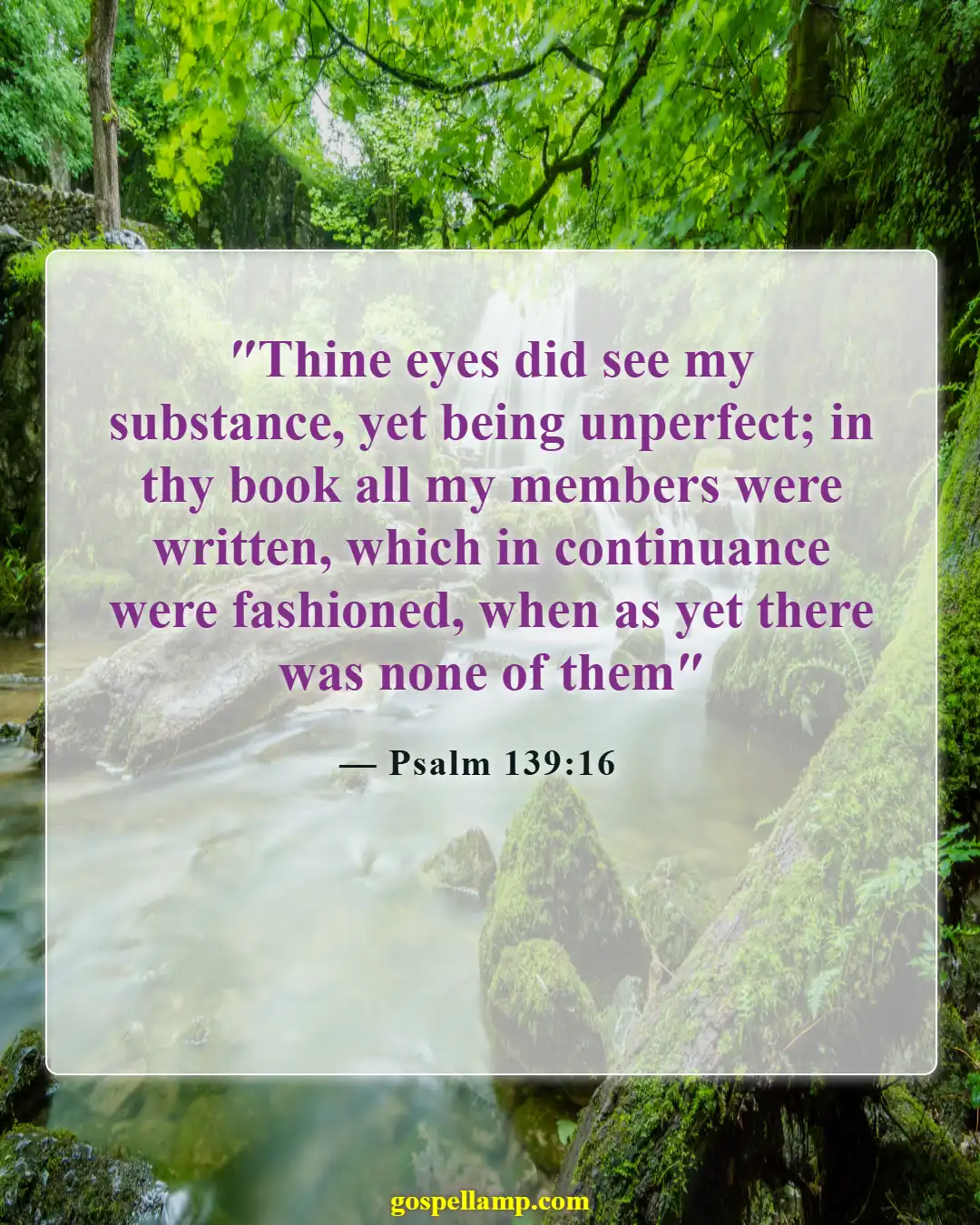 Psalm 139:16 :- God's plan for your life is unique