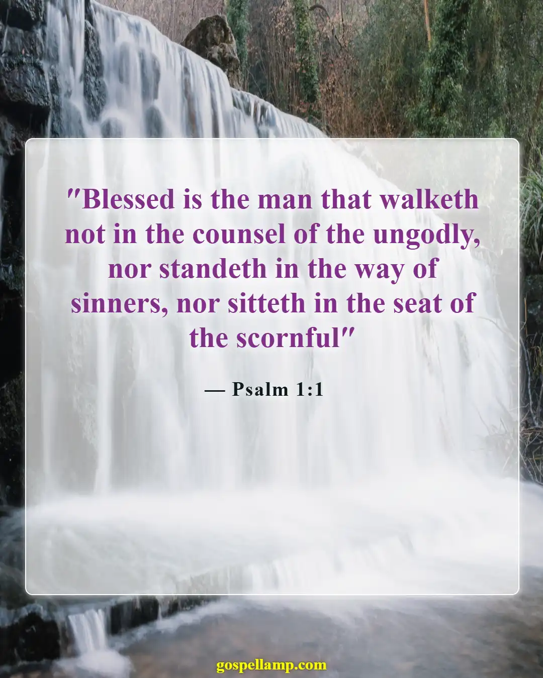 Psalm 1:1 :- Blessings of the righteous versus the wicked