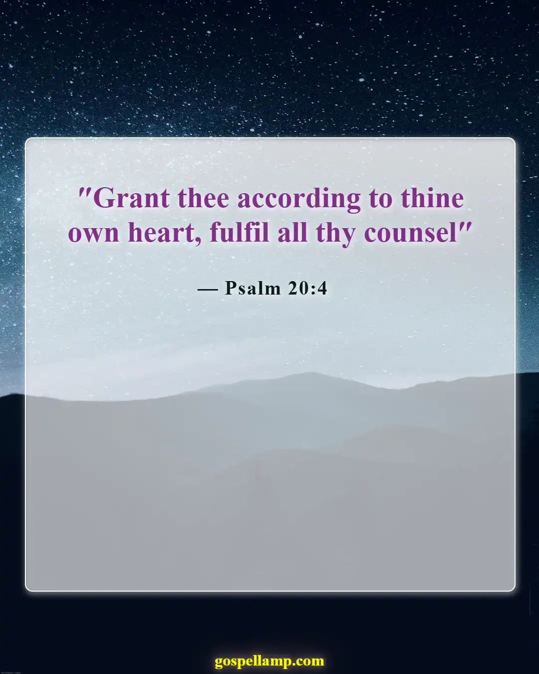 Bible Verses About Sons Are A Blessing From The Lord (Psalm 20:4)