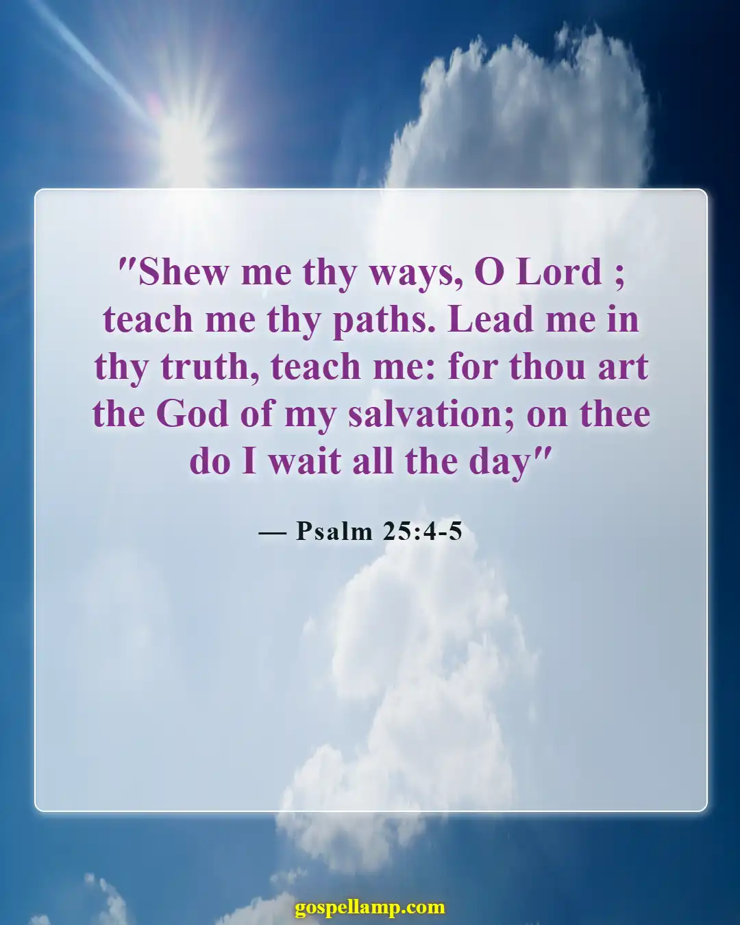 Psalm 25:4-5 :- Seeking guidance for wise decisions