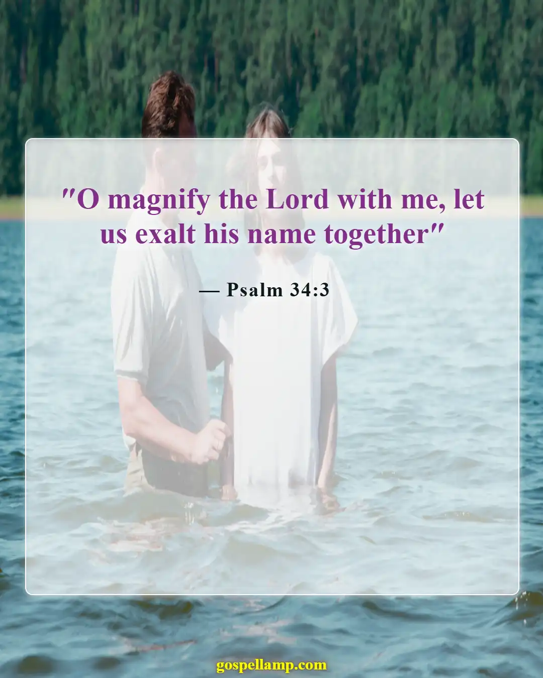 Bible Verses About Honoring God's Name (Psalm 34:3)