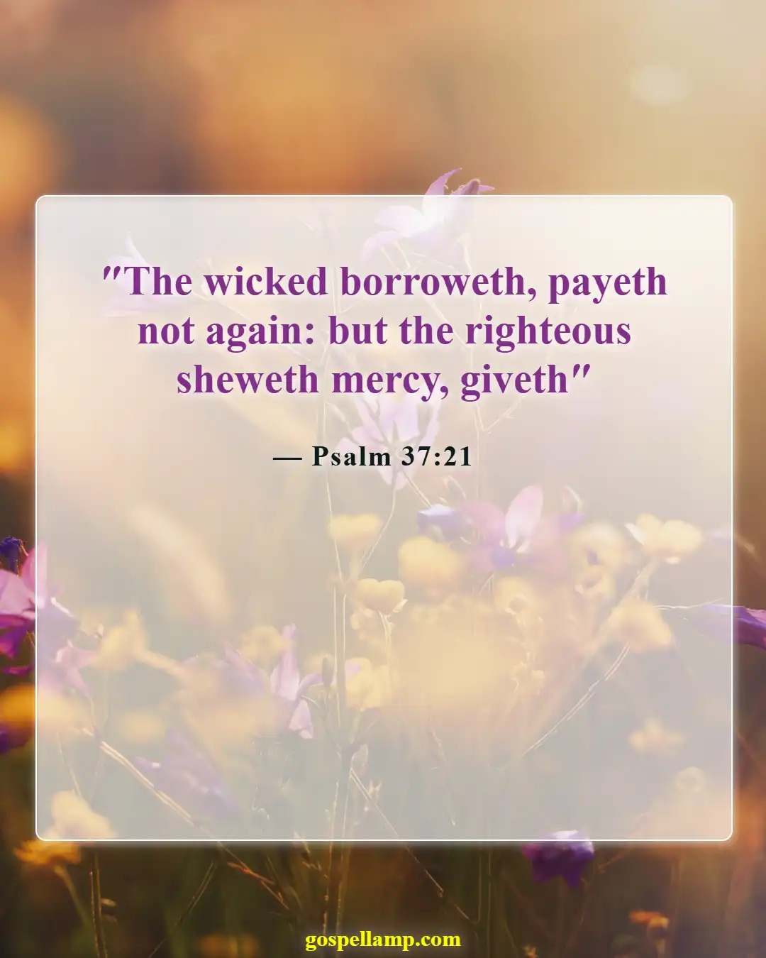 Bible Verses About Money Problems (Psalm 37:21)