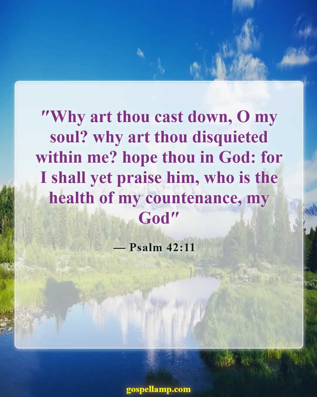Psalm 42:11 :- Hope in God despite life's challenges