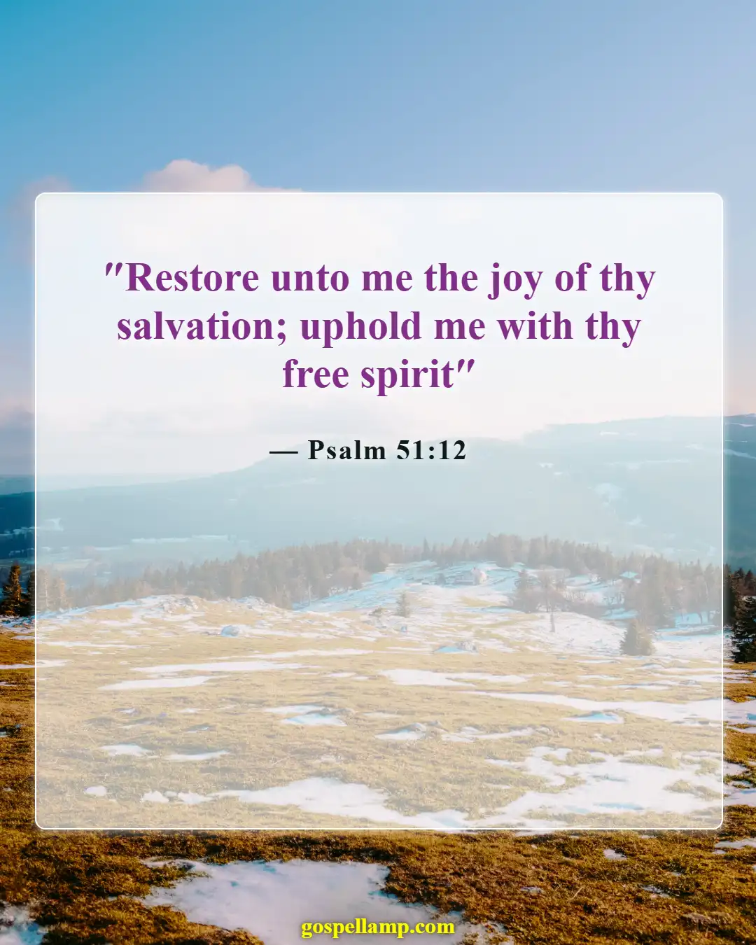 Bible Verses About Fall (Psalm 51:12)