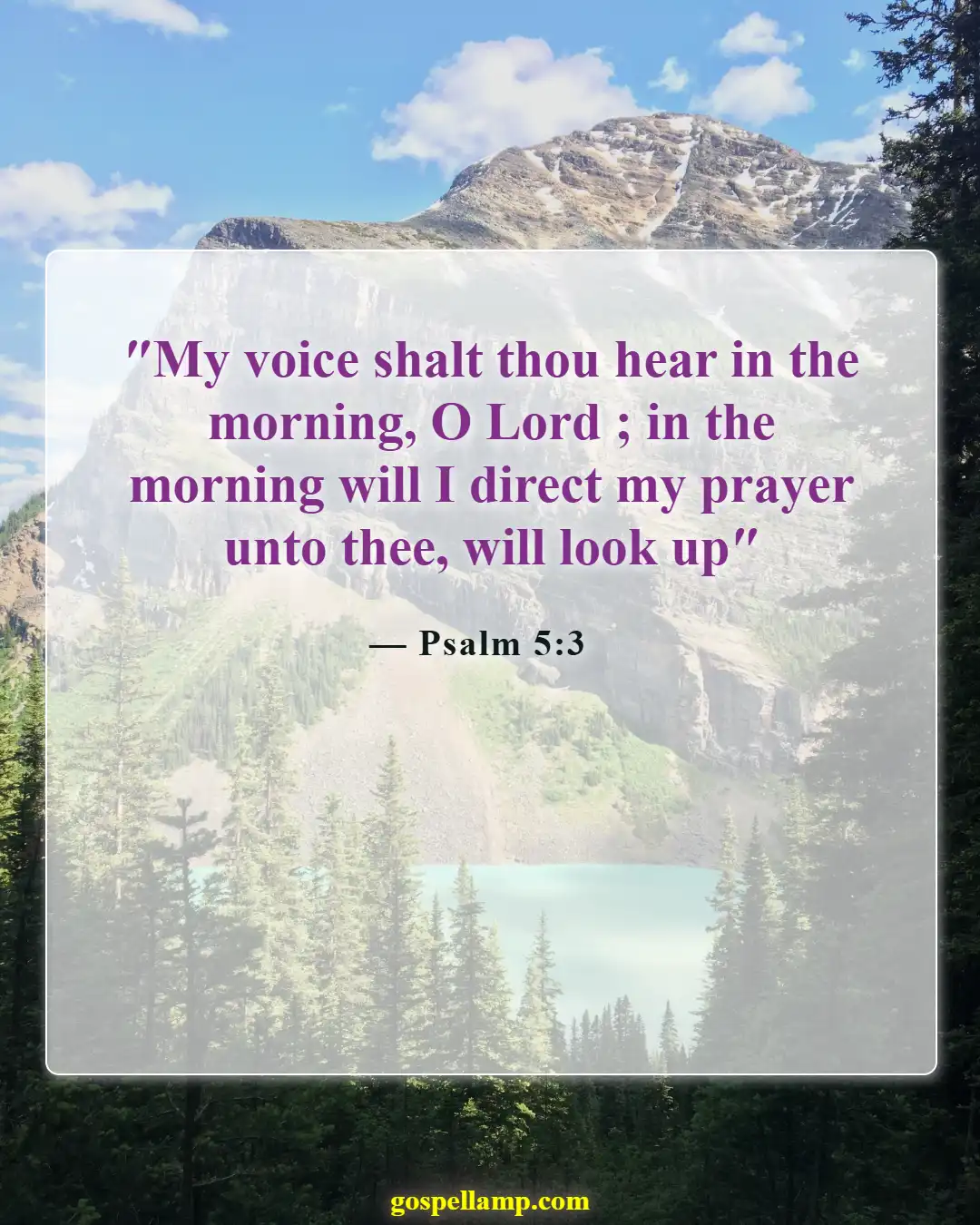 Psalm 5:3 :- Morning prayer seeking guidance and strength