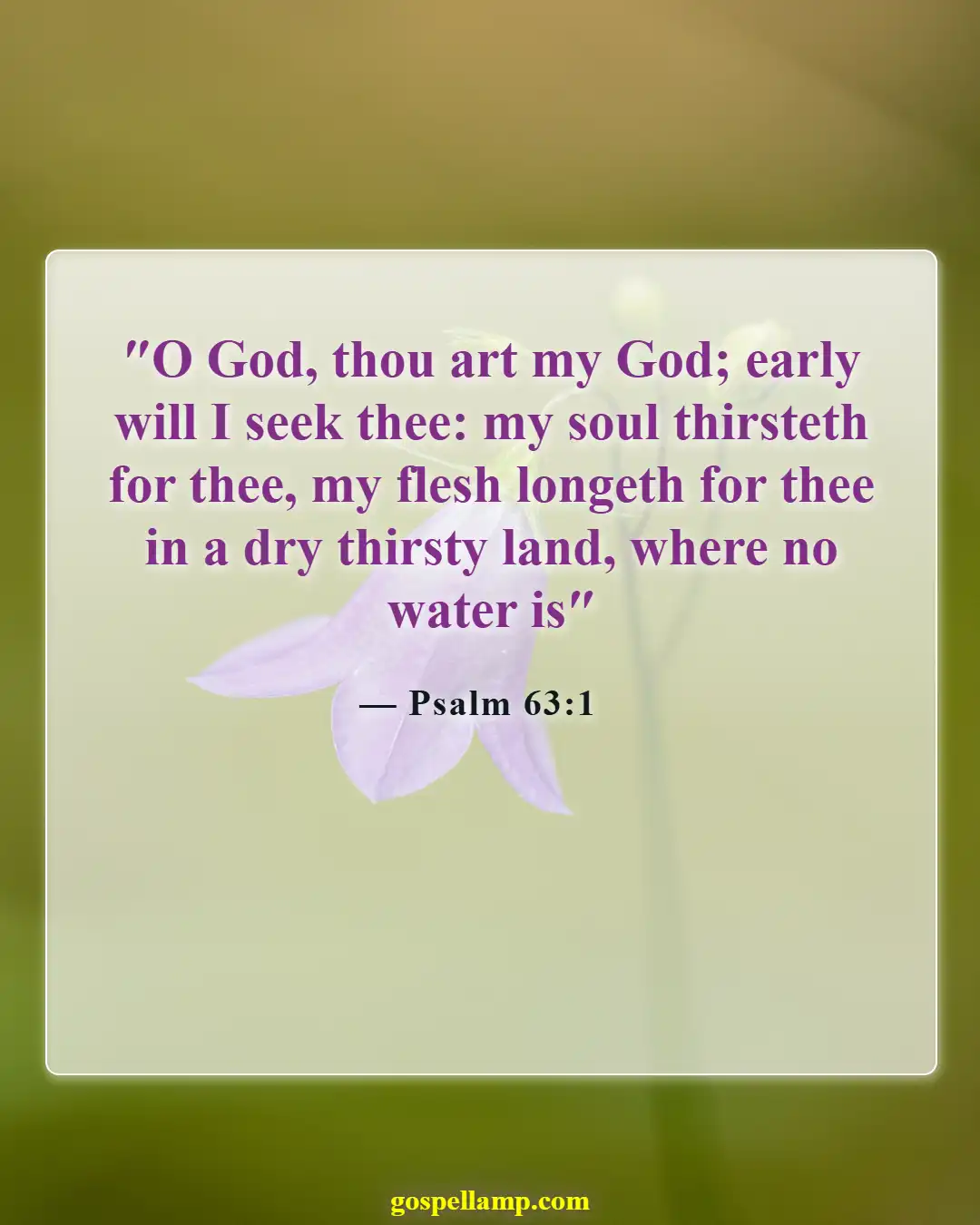 Psalm 63:1 :- Yearning for God in a dry land