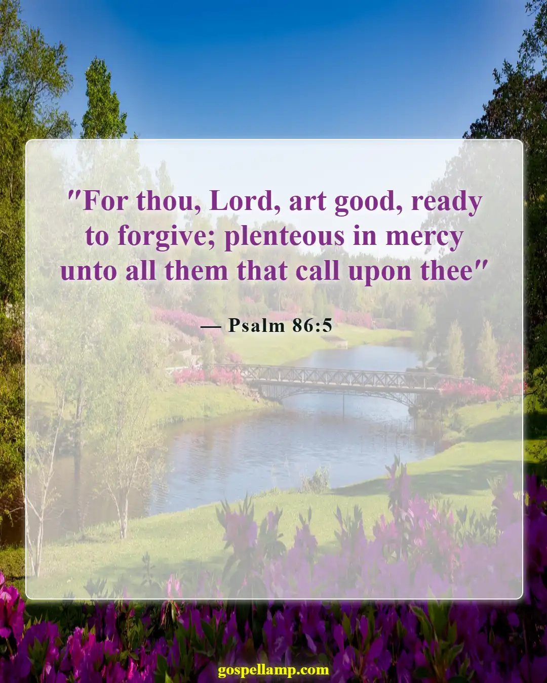 Bible Verses About Karma (Psalm 86:5)